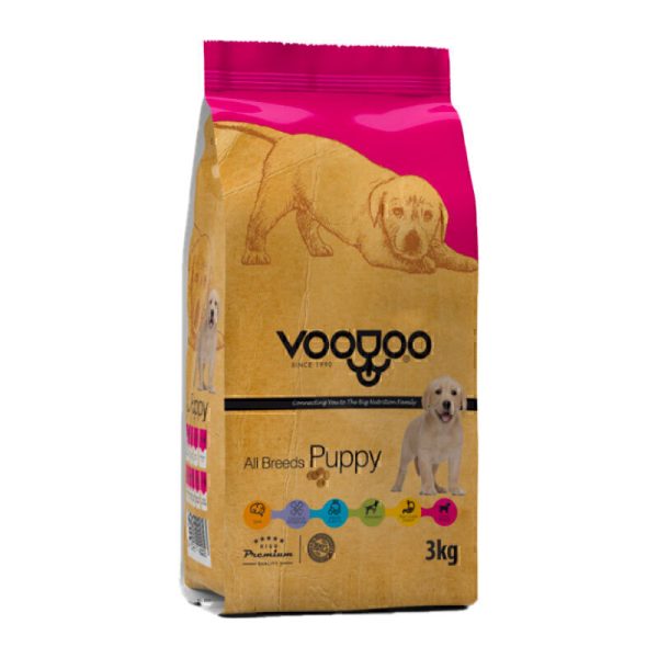 غذای خشک توله سگ وودو VooDoo Puppy وزن 3 کیلوگرم